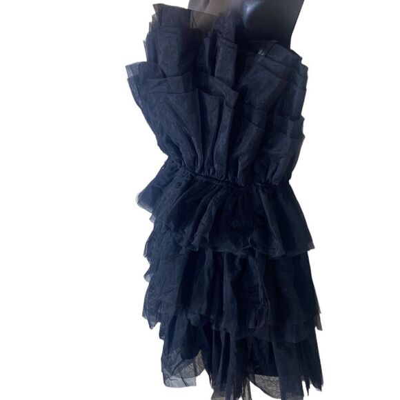 Buddylove powder puff strapless tulle mini dress black-xs - Picture 7 of 10